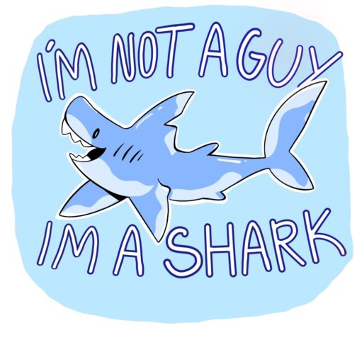 I'm a shark (sticker print)